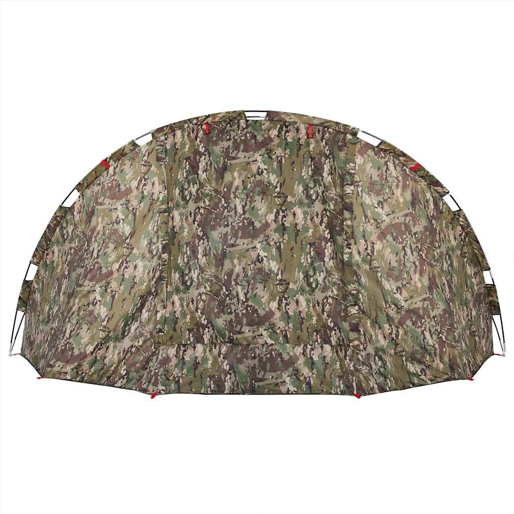 Detail van de vidaXL Vistent 4-persoons tent in camouflagekleur, zijaanzicht.