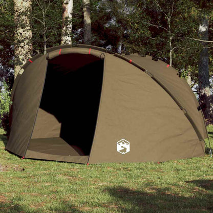 Olijfgroene vidaXL Vistent tent voor 5 personen met ritsdeur, volledig waterdicht.