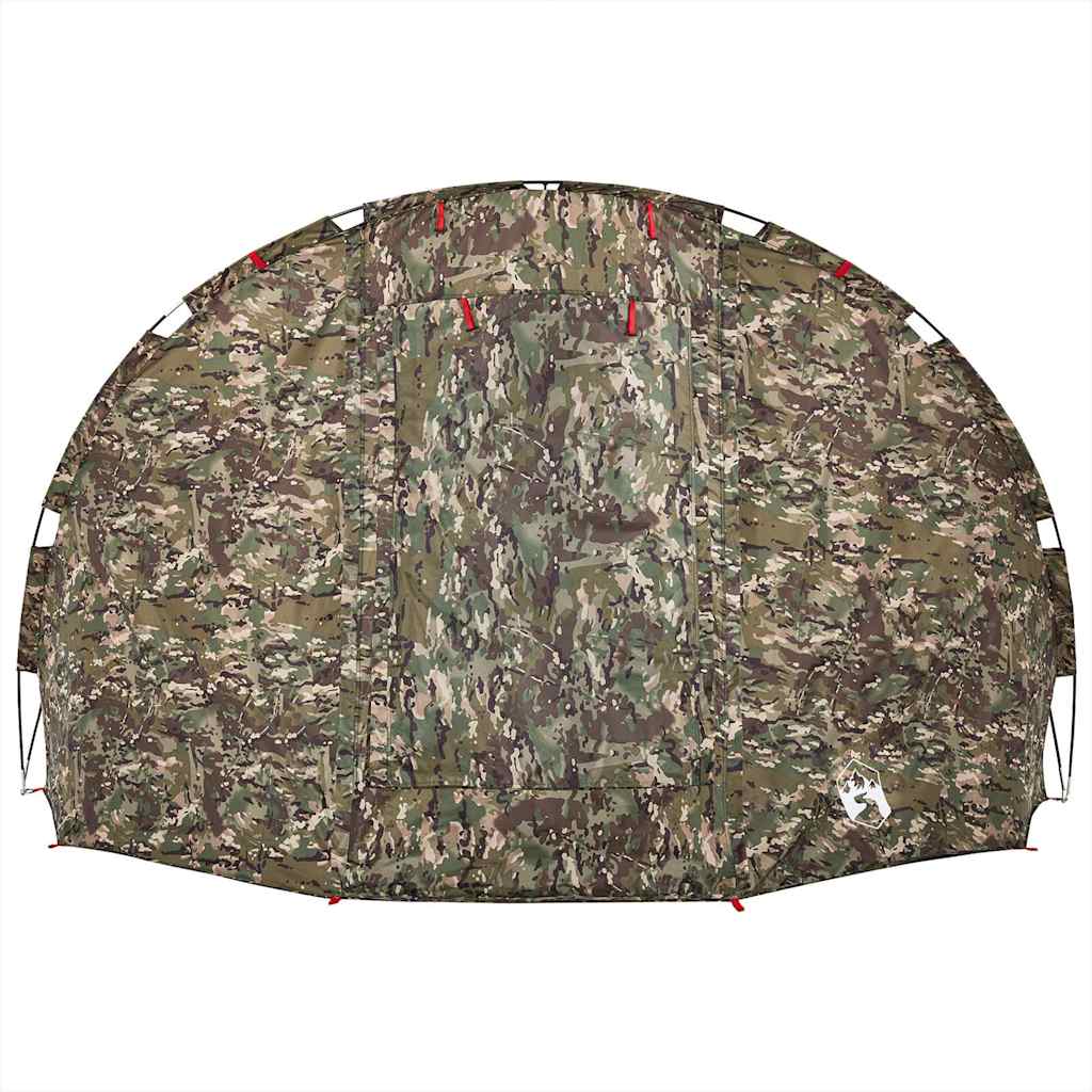Detail van de vidaXL Vistent tent met camouflageontwerp en waterdichte stof.