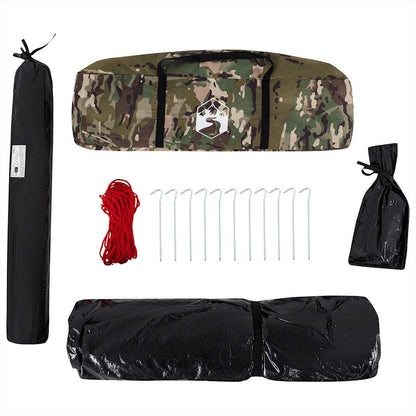 Camouflage draagtas met accessoires voor de vidaXL Vistent 5-persoons tent.