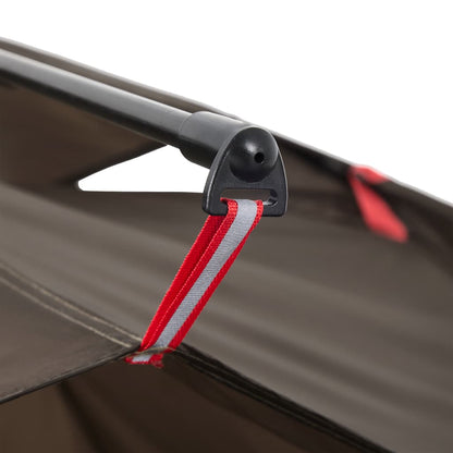 Detail van het snelspansysteem van de vidaXL 4-persoons tent in bruin.