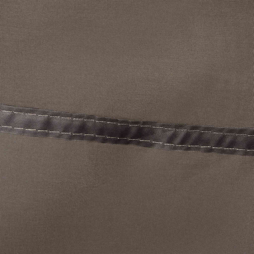 Detail van de bruin gekleurde tentstof met stevige naden van de vidaXL tent.