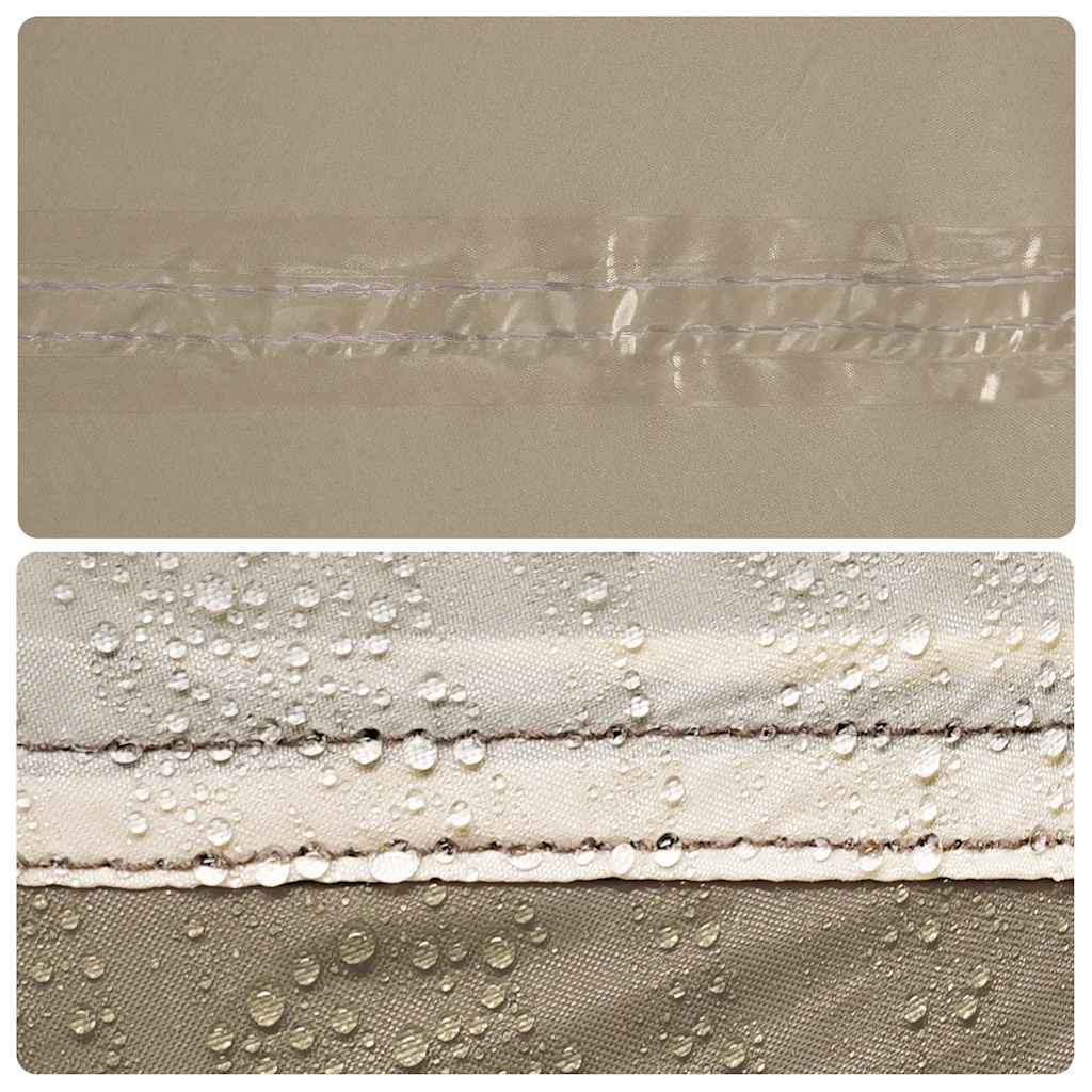 Detail van de waterdichte stof van de vidaXL Vistent met PU-coating.