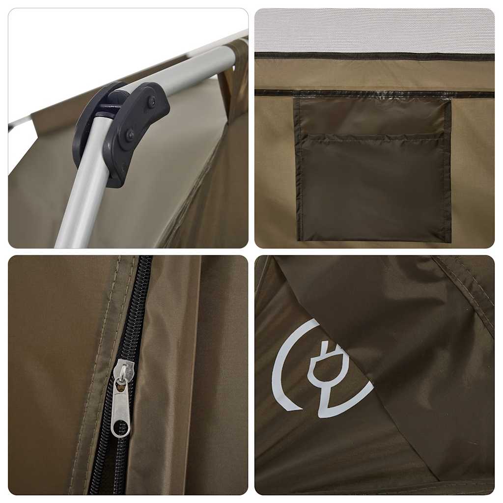 Detail van de vidaXL Vistent tent met snelspansysteem en E-port voor elektriciteitssnoer.