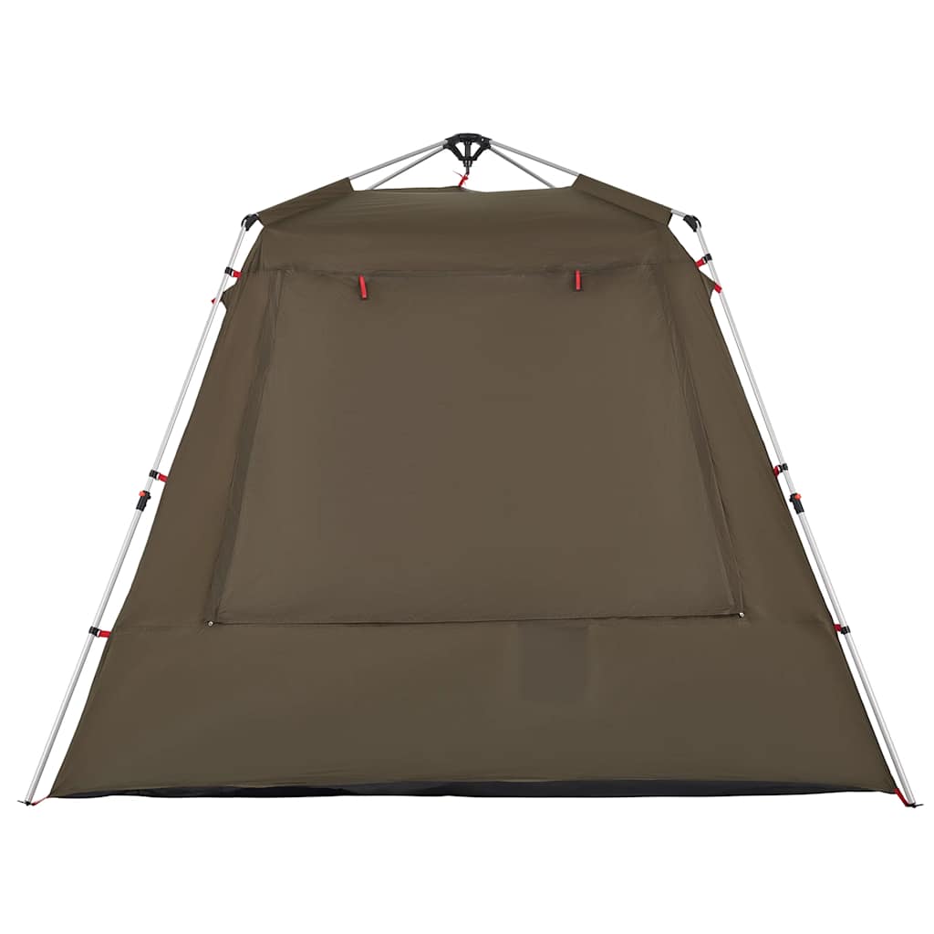 Detail van de vidaXL Vistent tent in olijfgroen, met snelontgrendeling en ruime ingang.