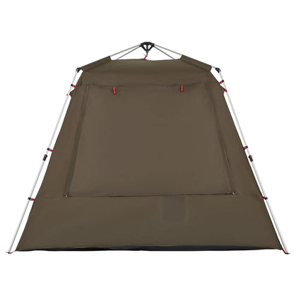 Detail van de vidaXL Vistent tent in olijfgroen, met snelontgrendeling en ruime ingang.