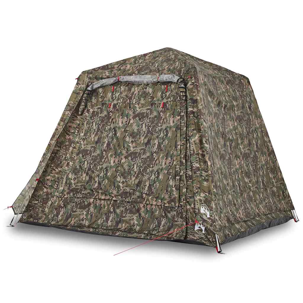 Detail van de vidaXL Vistent tent in camouflage, met snelontgrendeling en stevige constructie.