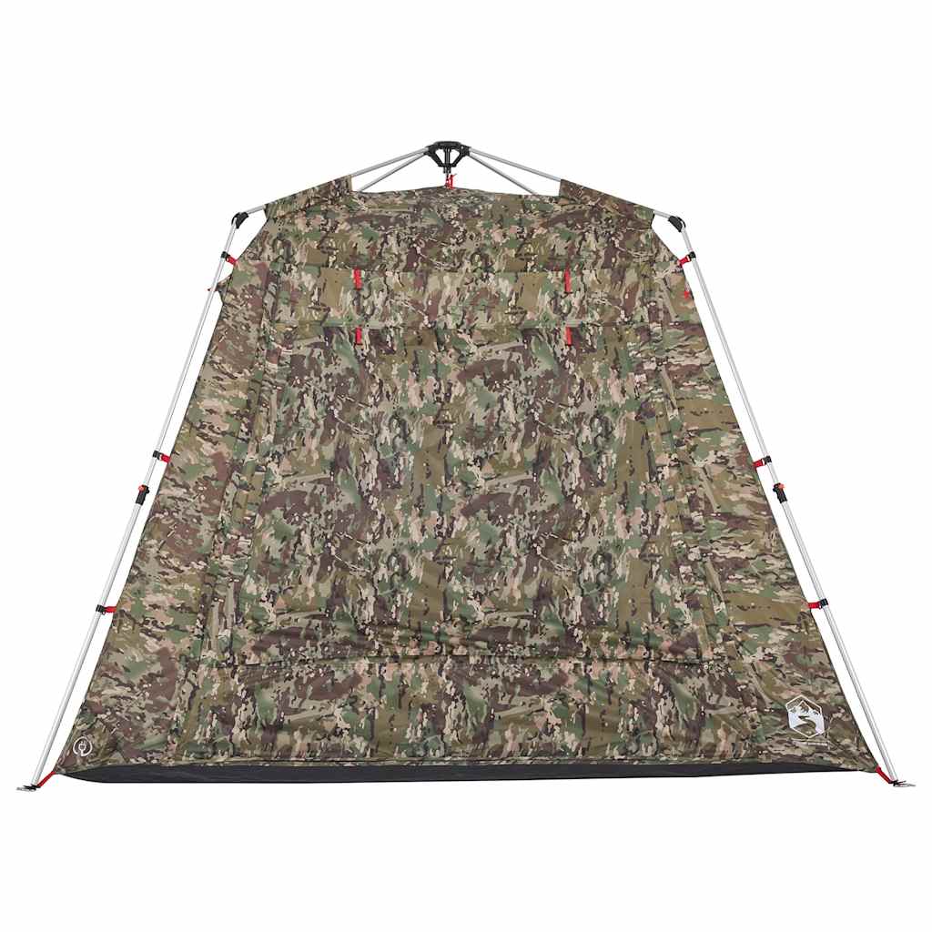 Detail van de vidaXL Vistent tent in camouflage, met snelontgrendeling en stevige constructie.