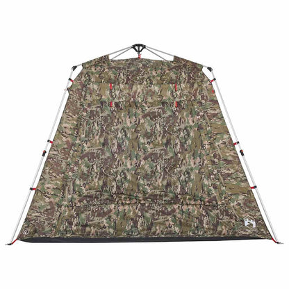 Detail van de vidaXL Vistent tent in camouflage, met snelontgrendeling en stevige constructie.