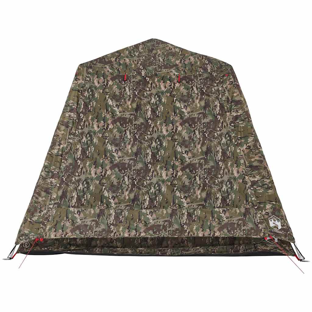 Detail van de vidaXL Vistent tent in camouflage, met snelontgrendeling en waterdicht ontwerp.