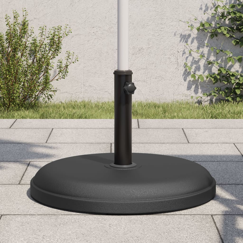 Ronde vidaXL parasolvoet van 25 kg met aandraaiknop, stevig en stabiel.