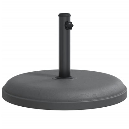 Detail van de vidaXL parasolvoet van 25 kg met zwarte kunststof en betonbasis.