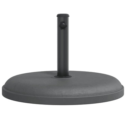 Detail van de vidaXL parasolvoet met een stevige, ronde betonbasis en zwarte buis.