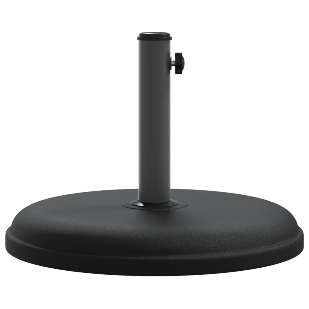 Zijaanzicht van de vidaXL parasolvoet van 15 kg, met aandraaiknop en stevige basis.
