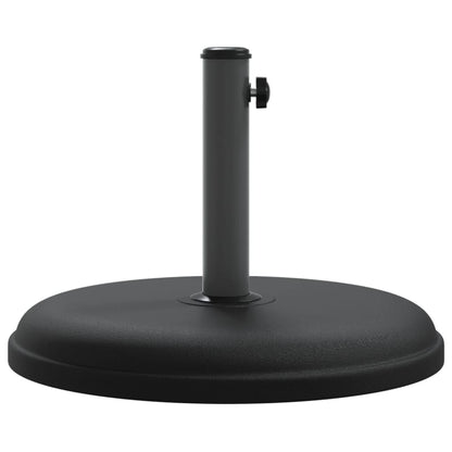 Zijaanzicht van de vidaXL parasolvoet van 15 kg, met aandraaiknop en stevige basis.
