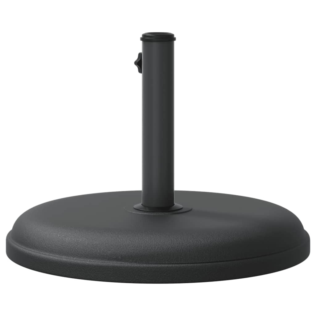 Zijaanzicht van de vidaXL parasolvoet van 15 kg met aandraaiknop.