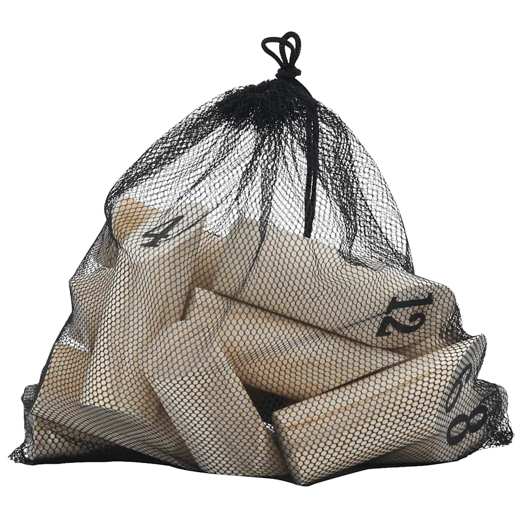 Detail van de vidaXL Nummerkubb spelset met houten blokken in een zwarte draagtas.