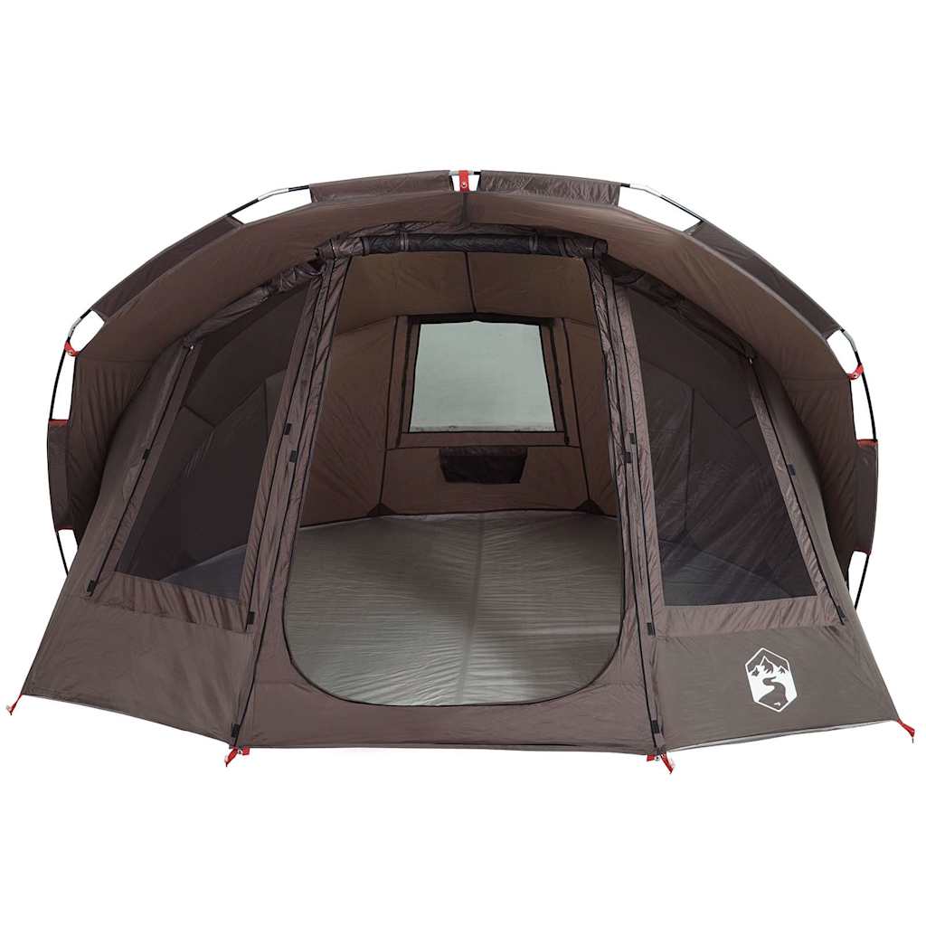 Zijaanzicht van de vidaXL Vistent tent, met ruime ingang en ventilatieraam.
