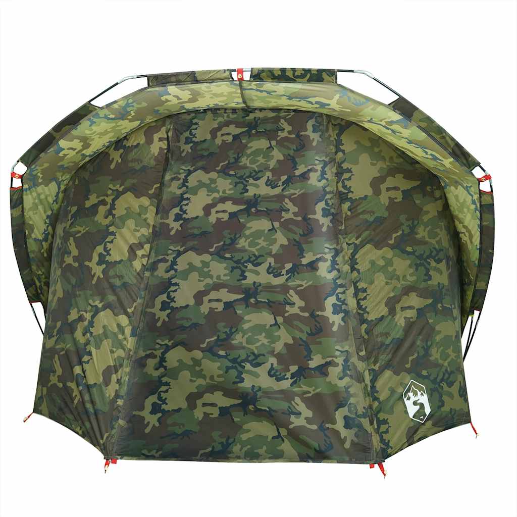 Detail van de camouflage buitenkant van de vidaXL 4-persoons waterdichte tent.