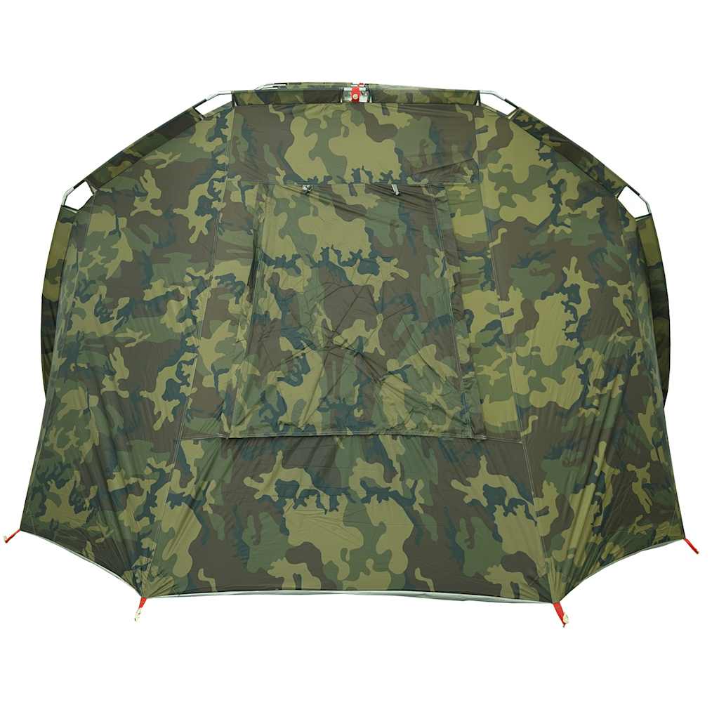 Detail van de camouflage buitenkant van de vidaXL 4-persoons waterdichte tent.