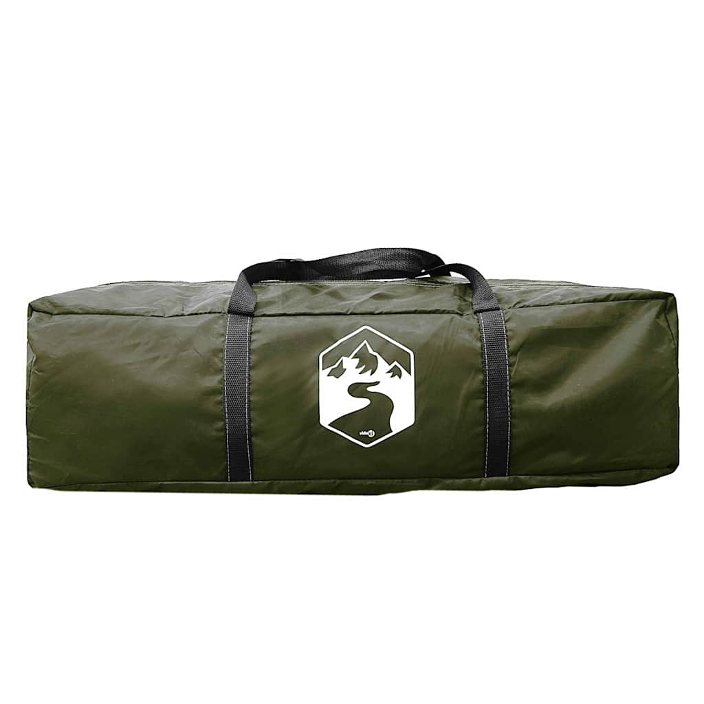 Olijfgroene draagtas voor de vidaXL Vistent tent, met stevige handvatten.