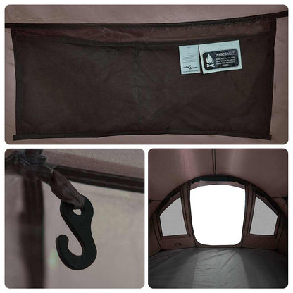 Detail van de binnenzijde van de vidaXL Vistent tent met opbergvak en haak.