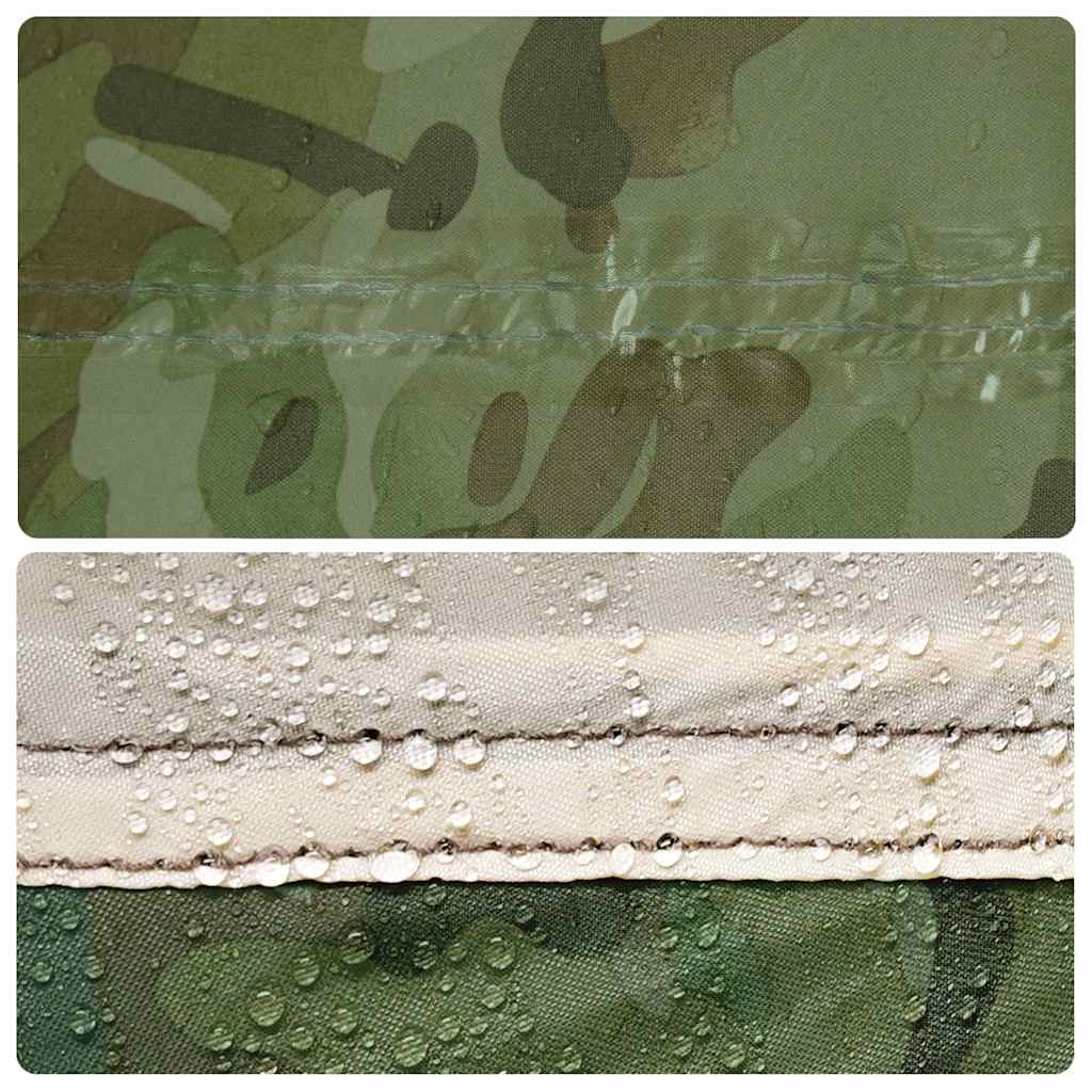 Detail van de waterdichte camouflage stof van de vidaXL vistent voor 2 personen.