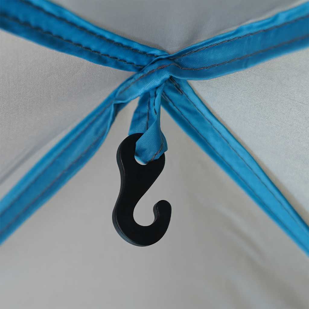 Detail van de haak aan de binnenkant van de vidaXL douchetent, blauw en multifunctioneel.
