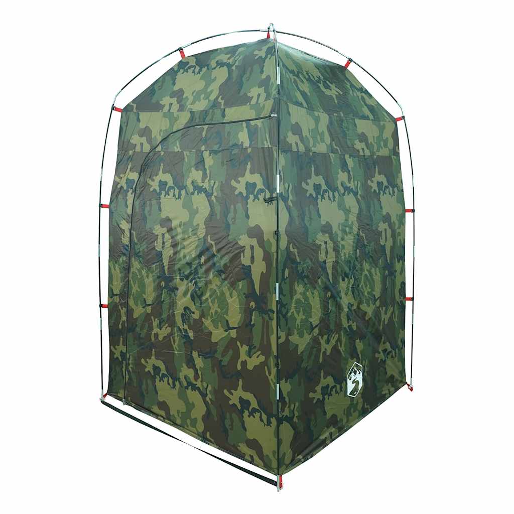 Detail van de vidaXL camouflage douchetent met waterdichte stof en stevige structuur.