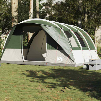 Groene vidaXL tunneltent voor vijf personen, waterdicht en met ruime ingang.