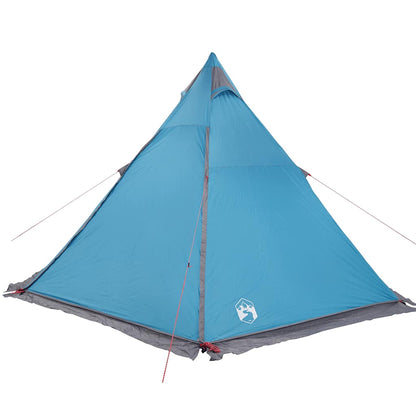 Zijaanzicht van de vidaXL 6-persoons tipitent in waterdicht blauw.