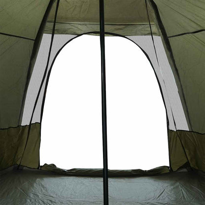 Detail van de binnenkant van de vidaXL 6-persoons tipitent met open ingang en gaasventilatie.