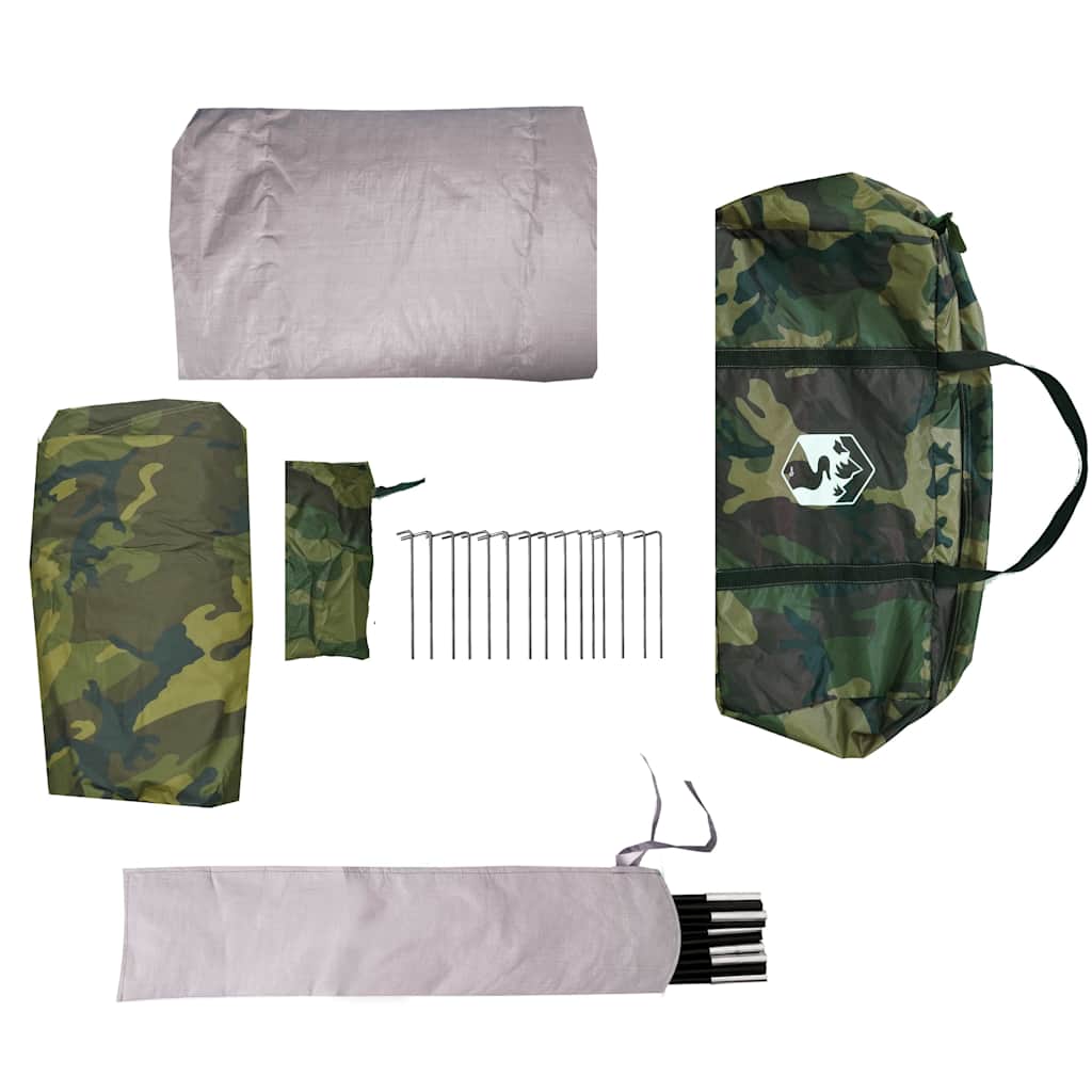Camouflage tentaccessoires van vidaXL, inclusief haringen en opbergtas.