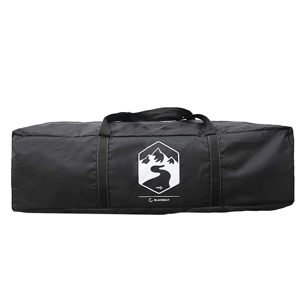 Zwarte opbergtas van vidaXL voor de tipitent, met handvat en logo.