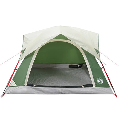Detail van de groene vidaXL tent met een open ingang en waterdichte constructie.