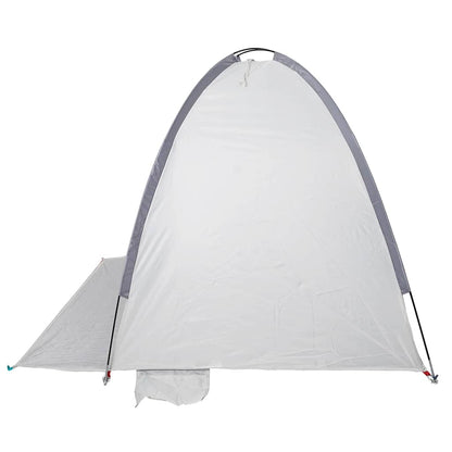 Detail van de grijze vidaXL strandtent met waterdichte stof en opzetstructuur.