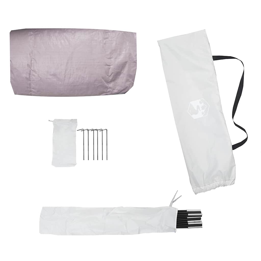 Detail van de vidaXL strandtent met accessoires zoals haringen en stokken in opbergtas.