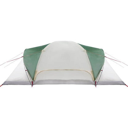 Detail van de vidaXL koepeltent in groen, met een overzicht van de ruime ingang.