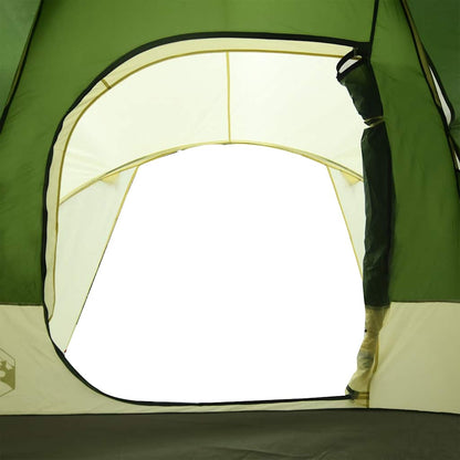 Detail van de groene vidaXL koepeltent met grote ingang en lichtdoorlatend doek.