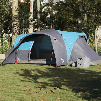 vidaXL koepeltent 6-persoons in blauw, waterdicht en stevig, opgesteld in de natuur.