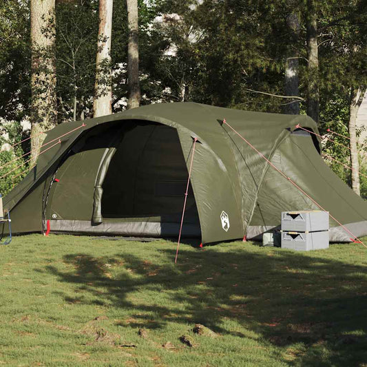 Koepeltent vidaXL 6-persoons in olijfgroen, waterdicht en eenvoudig op te zetten.