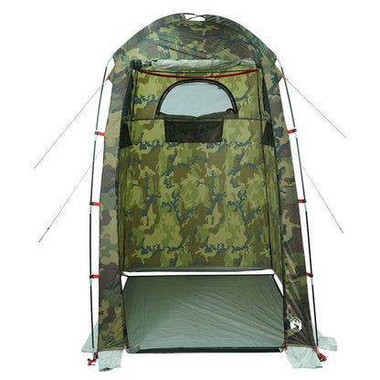 Detail van de vidaXL waterdichte camouflage douchetent met een zijaanzicht en ventilatierooster.