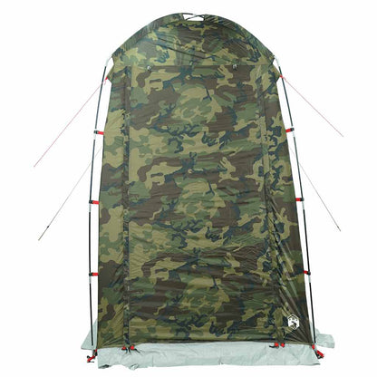 Detail van de vidaXL douchetent in camouflage, met waterdichte en windbestendige eigenschappen.