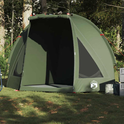 Olijfgroene vidaXL Vistent tent met open ingang, ideaal voor buitenactiviteiten.