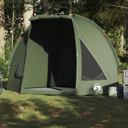Olijfgroene vidaXL Vistent tent met open ingang, ideaal voor buitenactiviteiten.