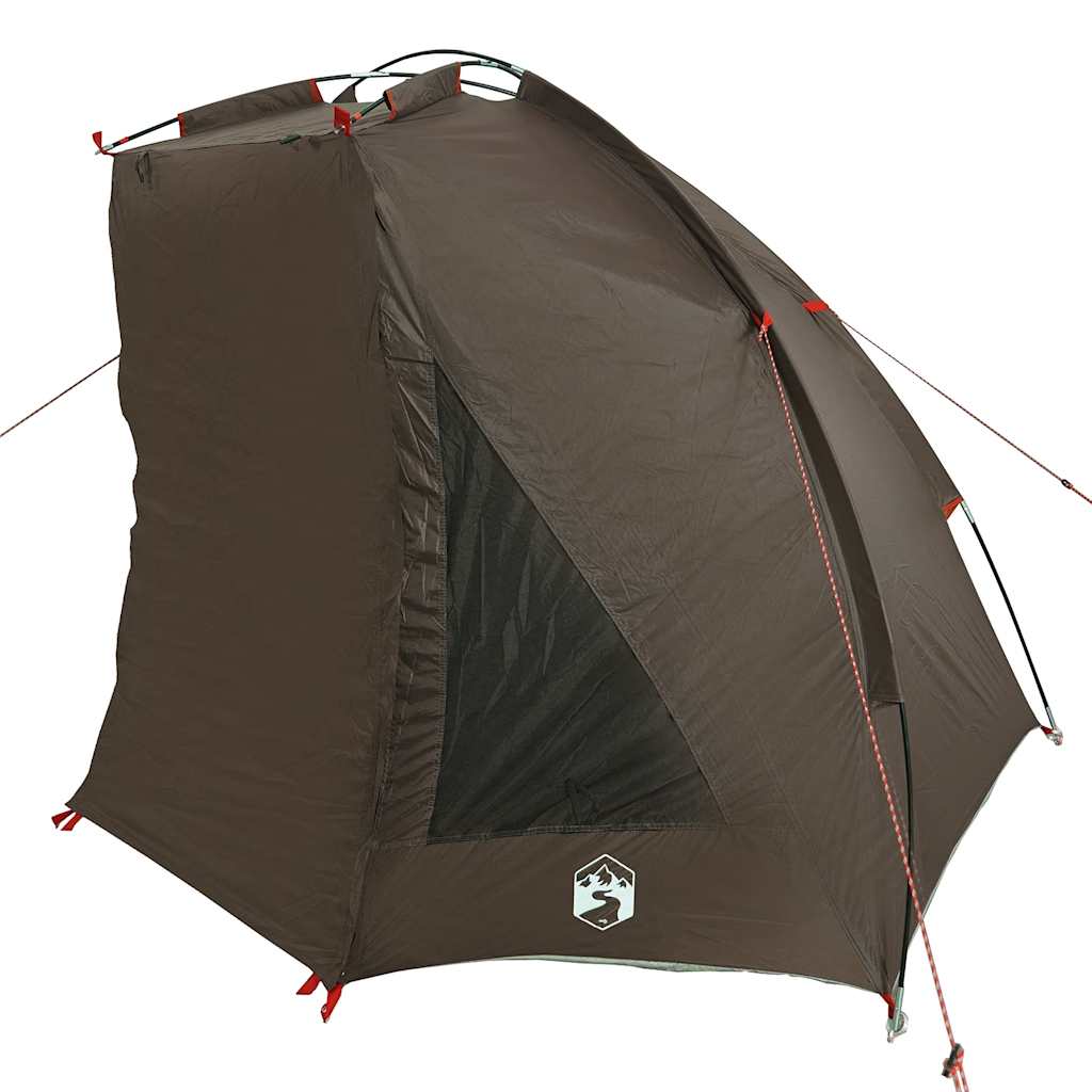 Detail van de vidaXL Vistent in bruin met waterdichte en uv-bescherming.