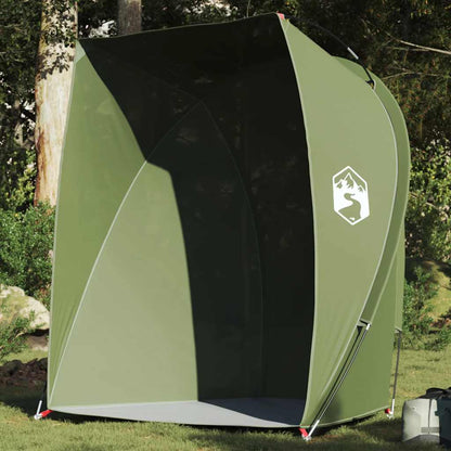 Olijfgroene vidaXL waterdichte tent met ruime binnenruimte en verbeterde ventilatie.