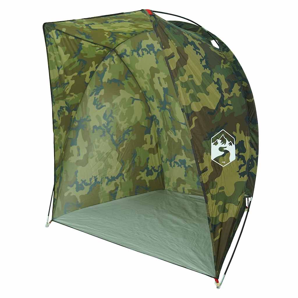 Detail van de vidaXL waterdichte camouflage schuilplek met een groen patroon.
