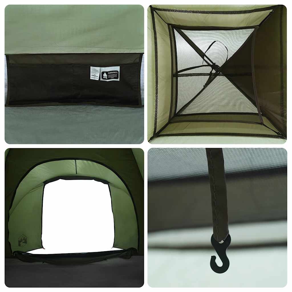 Detail van de binnenkant van de vidaXL Vistent tent met ventilatierooster en haak voor ophangmogelijkheden.