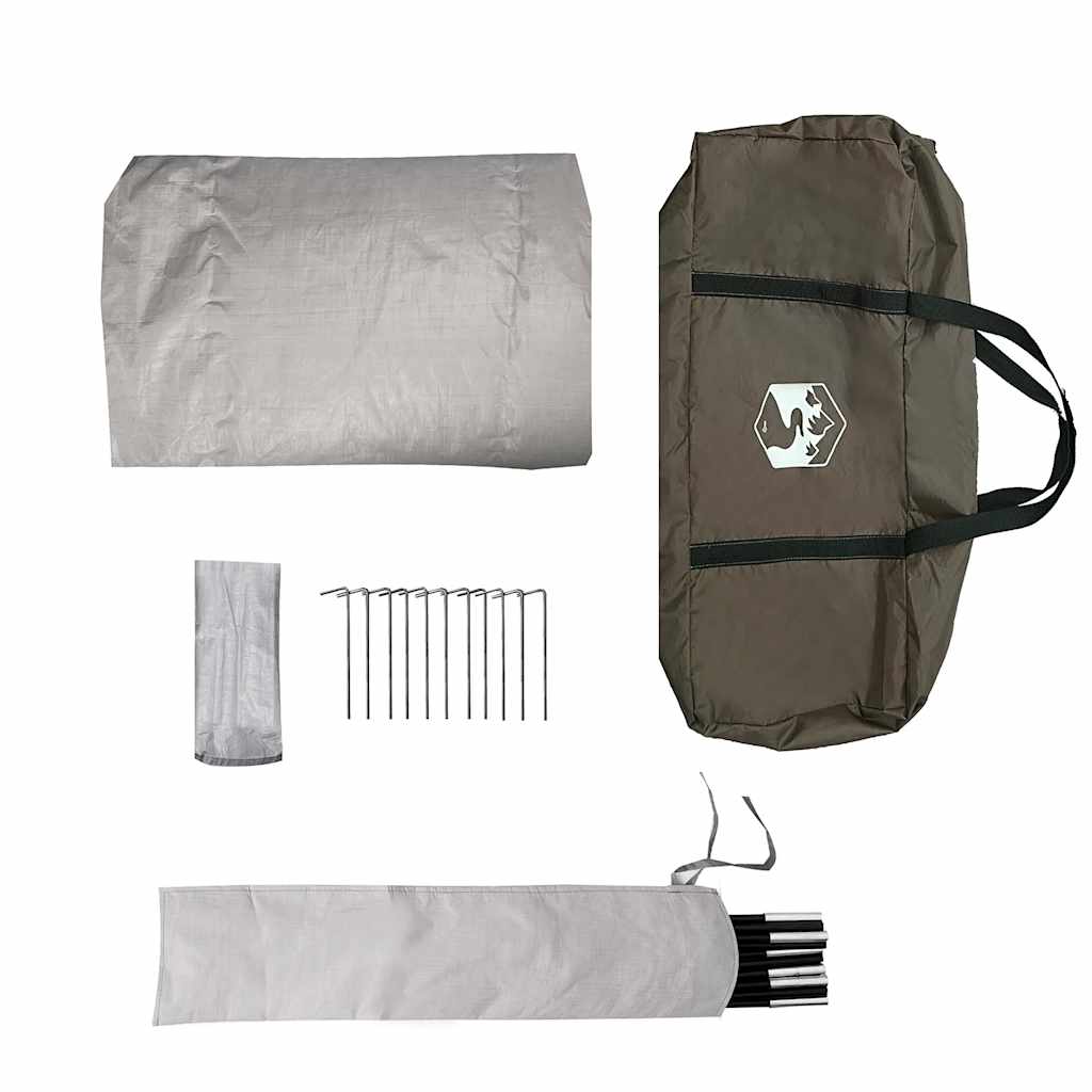 Detail van de accessoires van de vidaXL Vistent 2-persoons tent, inclusief haringen en stokken.